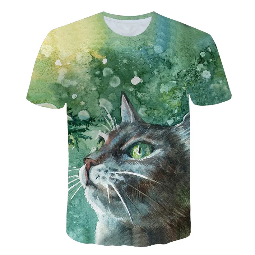 

2021 New Fashion Animal Tees Stylish Summer Men/Women T-shirt 3d Print Designed Cute Giant Panda T Shirt Children Cat T-shirts