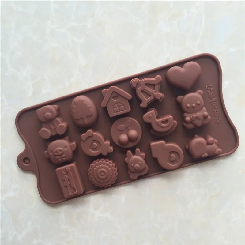 Силиконовая форма для шоколада Love Bear льда штукатурка сделай сам выпечки бытовые