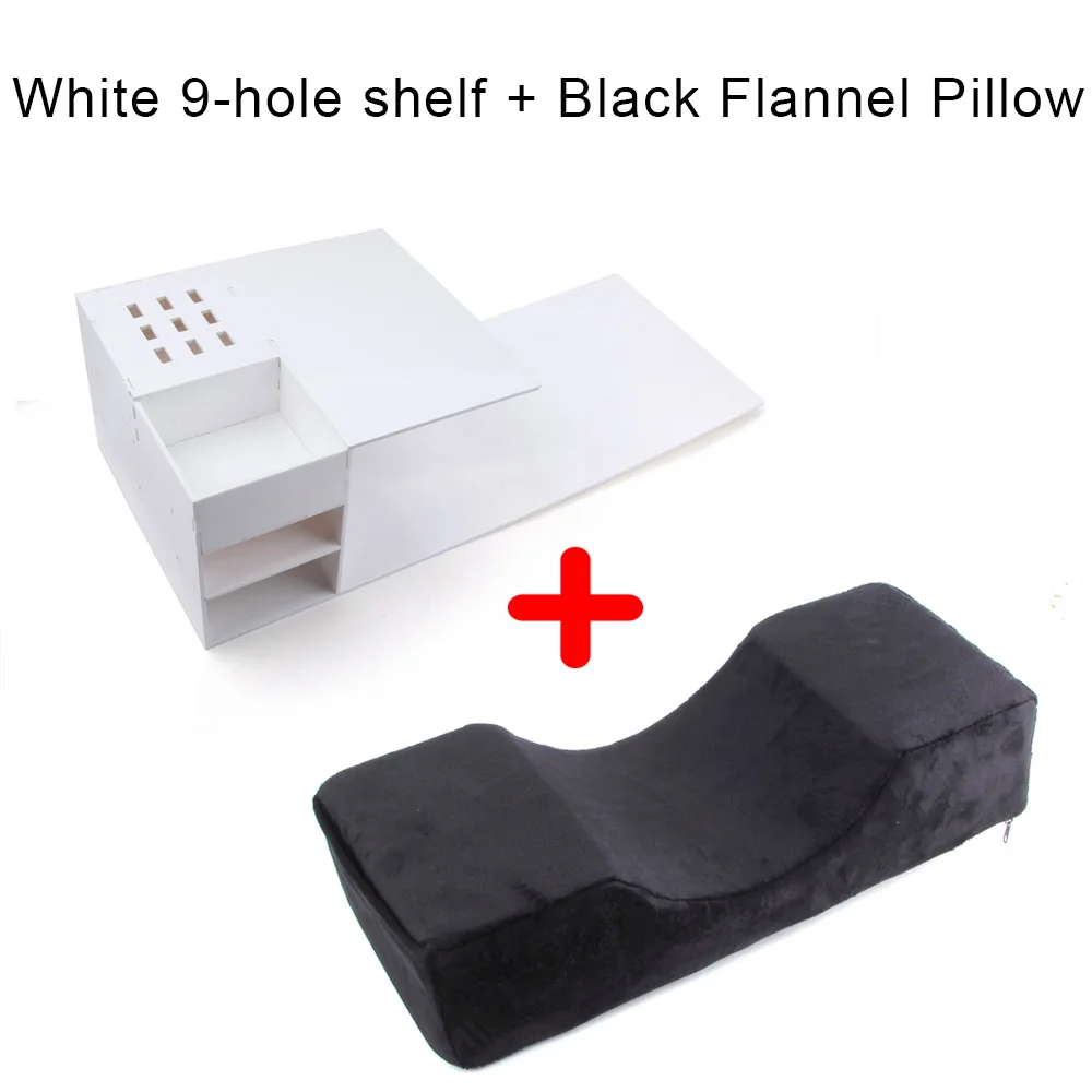 9 holes White set D Наращивание ресниц фланелевая Полиуретановая подушка эргономичная память шеи ресниц полка для подушки для салонного использования прививка поддержка наращивание ресниц инструменты - Цвет: 9 holes White set D