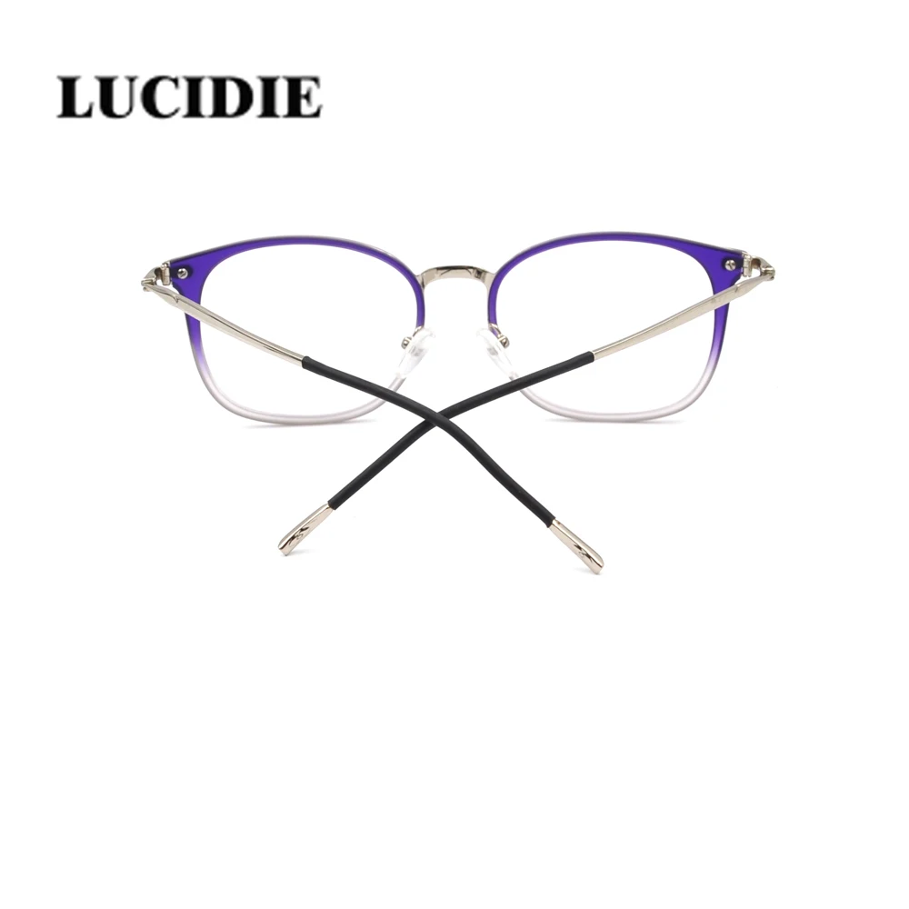 Модные женские очки в большой оправе фиолетовая оправа для очков из нержавеющей