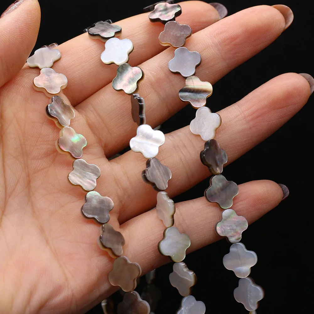 

Natural Freshwater Plum Bossom Shape Black Spacer Shell Beads For Jewelry Making Bracelet Necklace Size 6mm 8mm 10mm 12mm