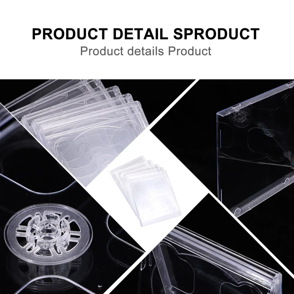 5 шт. двойной CD чехол с собранным прозрачным лотком Стандартный пустой прозрачный