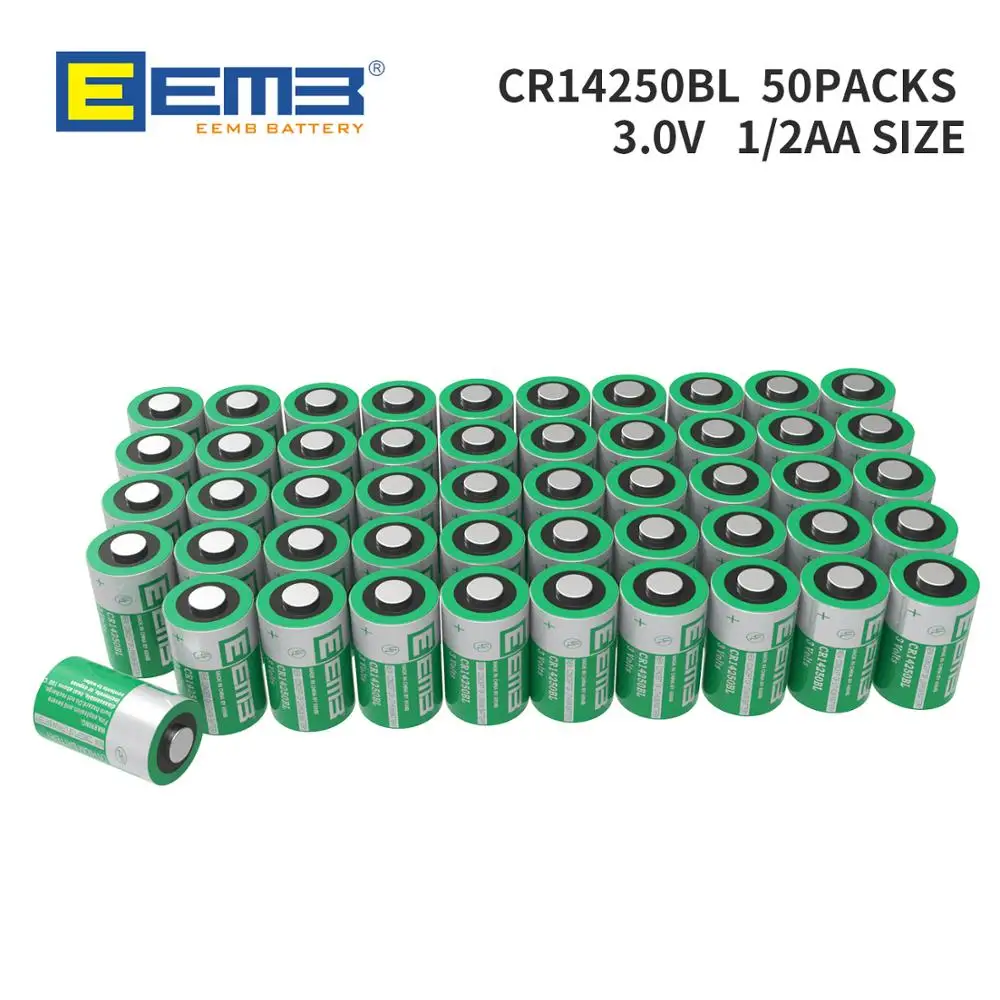 CR14250BL EEMB 50 Упаковка 3 0 V 1/2AA литиевая батарея 900mAh неперезаряжаемая производитель