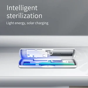 Портативная дорожная ультрафиолетовая дезинфекционная зубная щетка Oakmoss UVC со светодиодной подсветкой, стерилизатор с зарядкой от солнечной энергии