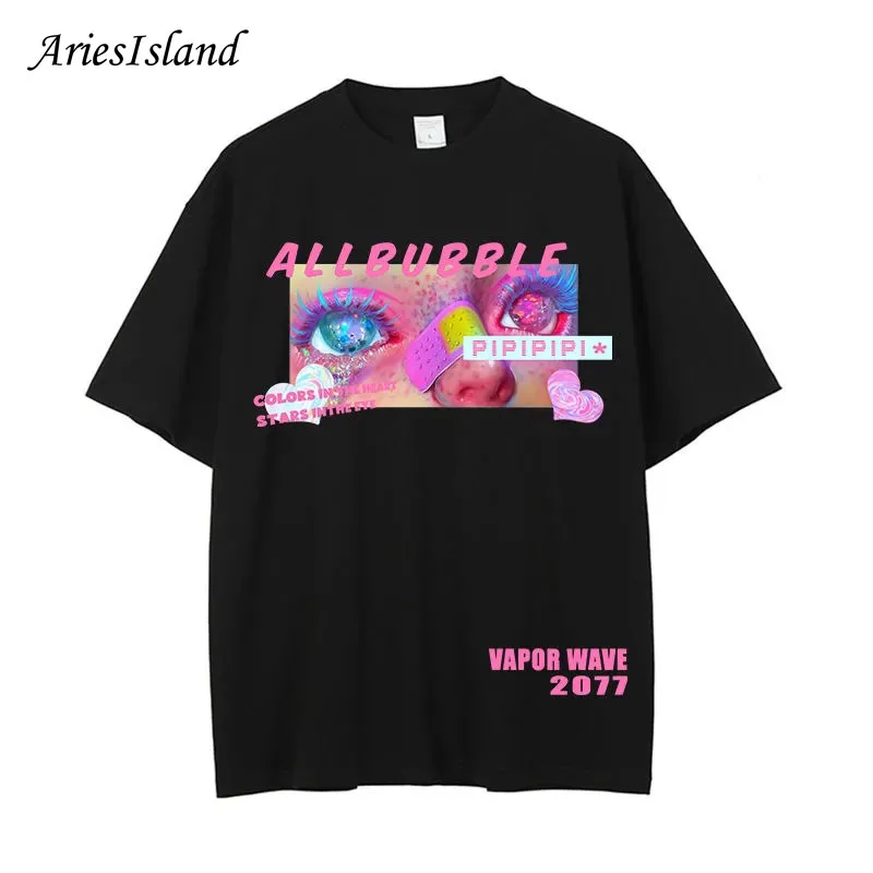 

Футболка женская оверсайз с коротким рукавом, свободная повседневная хлопковая рубашка с забавным графическим принтом в японском стиле Харадзюку, y2k