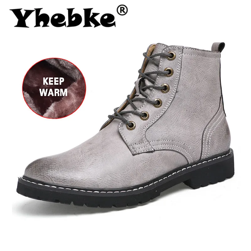 New Men'S Martin Boots For Autumn And Winter Keep Warm Handtailor Cowhide Skid Resistance British Style Fashion Casual Shoes | Обувь