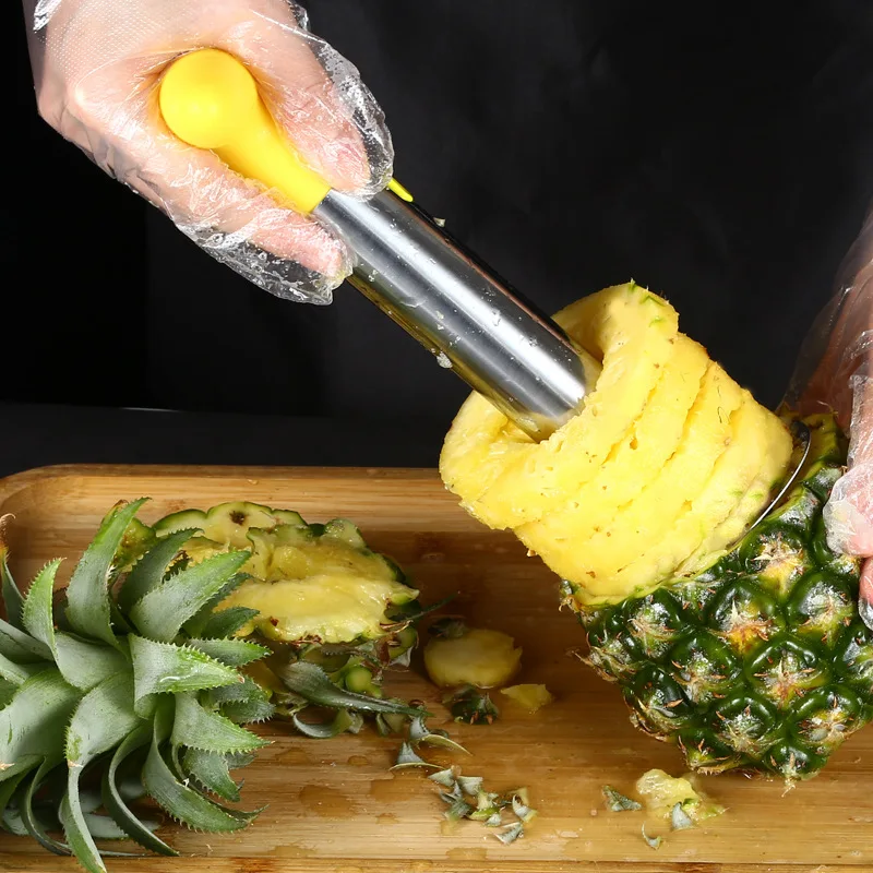Kitchen Pineapple Peeling Machine Fruit Tools Stainless Steel Pineapple Corer Peeler Cutter Knife Household Gadget Cooking Tools