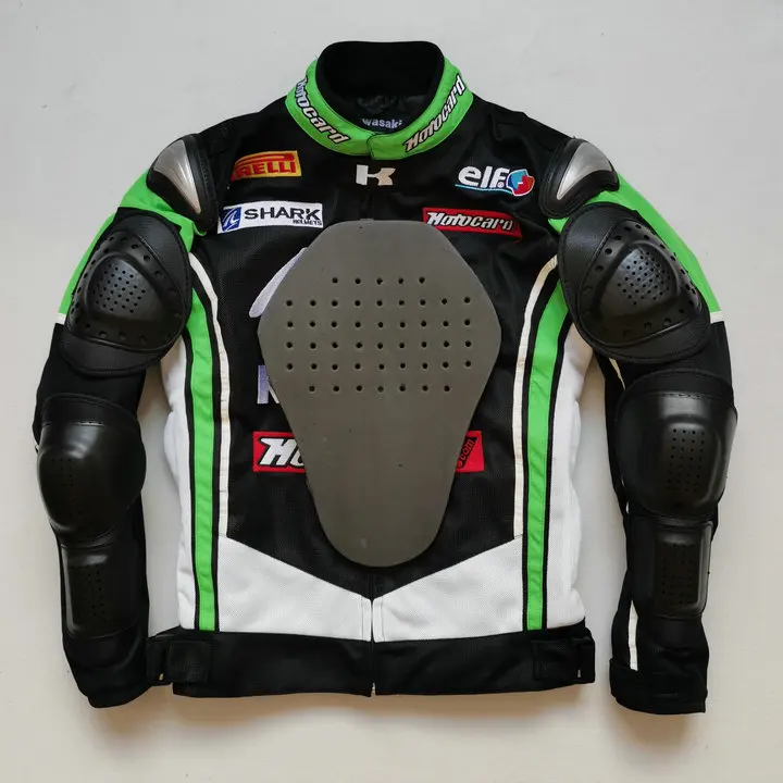 Летняя мотоциклетная Мото GP для KAWASAKI куртка гоночная команда мотоцикл езда с протекторами одежда