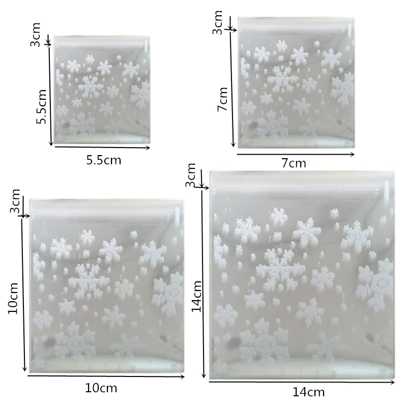 100 шт милый белый со снежным цветком конфеты печенье на десерт сумки одежда для