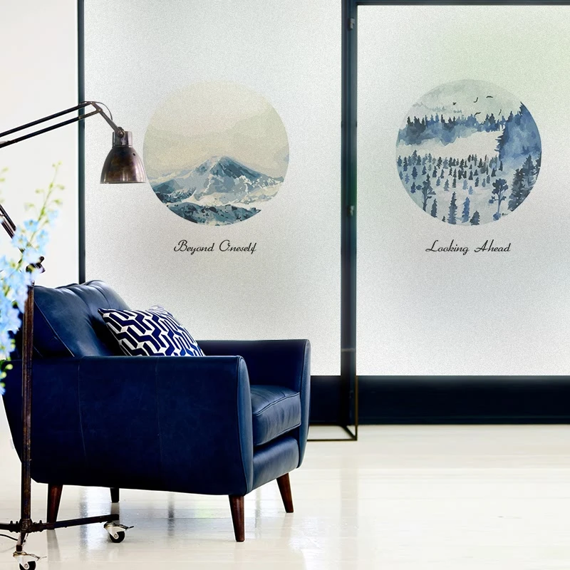 Статическая липкая стеклянная пленка индивидуального размера декоративная