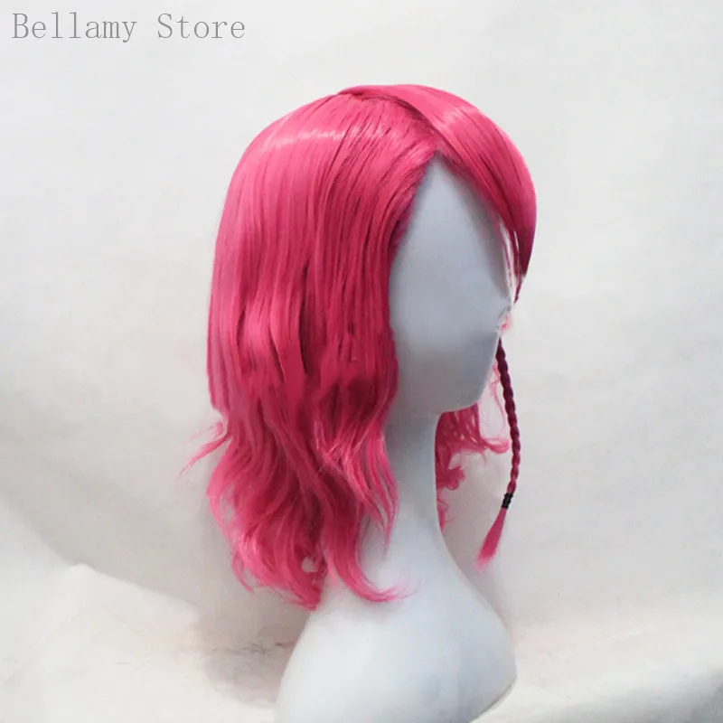 

Anime Danganronpa V3 Kazuichi Souda Cosplay hairwear Style short Shocking Pink Wig+HAIR CAP