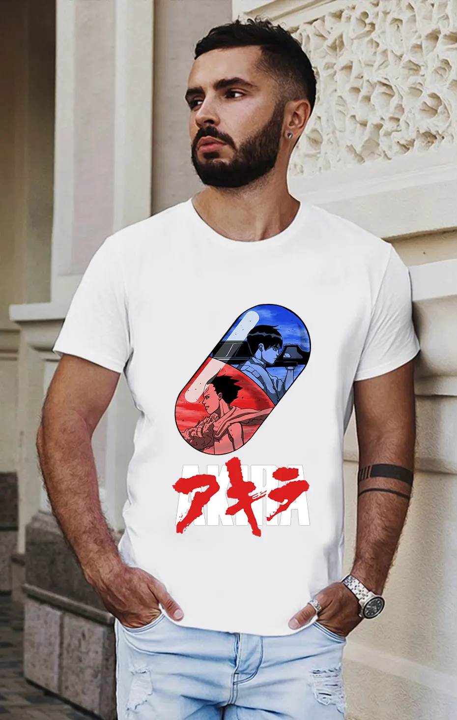 Акира Капсульная футболка Япония Винтаж Mange аниме Shotaro Kaneda Tetsuo Shima футболка
