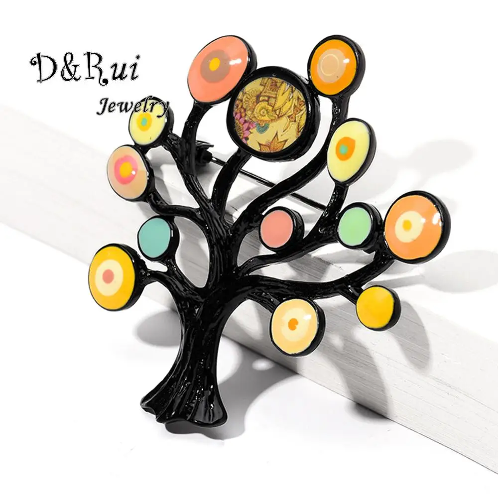 

Original Design Tree of Life Brooches and Pins for Women Clothes Scarf Fashion Enamel Alloy Christmas Brooch Pin Jewelry 2020