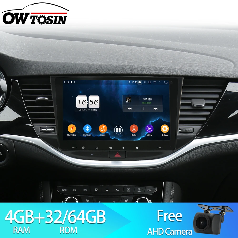 Автомагнитола Owtosin мультимедийный видеоплеер навигация GPS Android 9 0 для Opel ASTRA K 2015 2016
