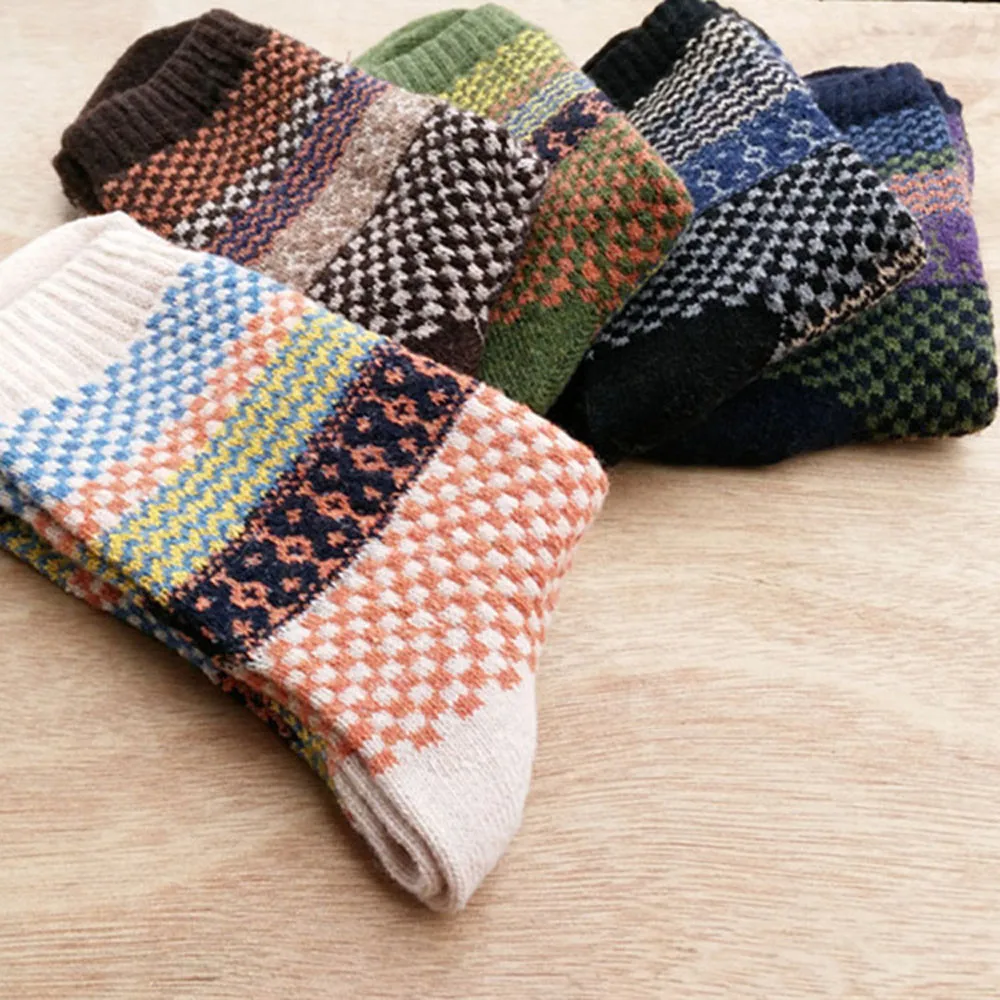 5 пар женские теплые Дышащие трикотажные чулки SAGACE с принтом|Чулки| |