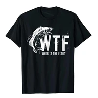 wtf wheres the fish mens funny fishing t shirt men prevalent anime tops tees cotton t shirts geek