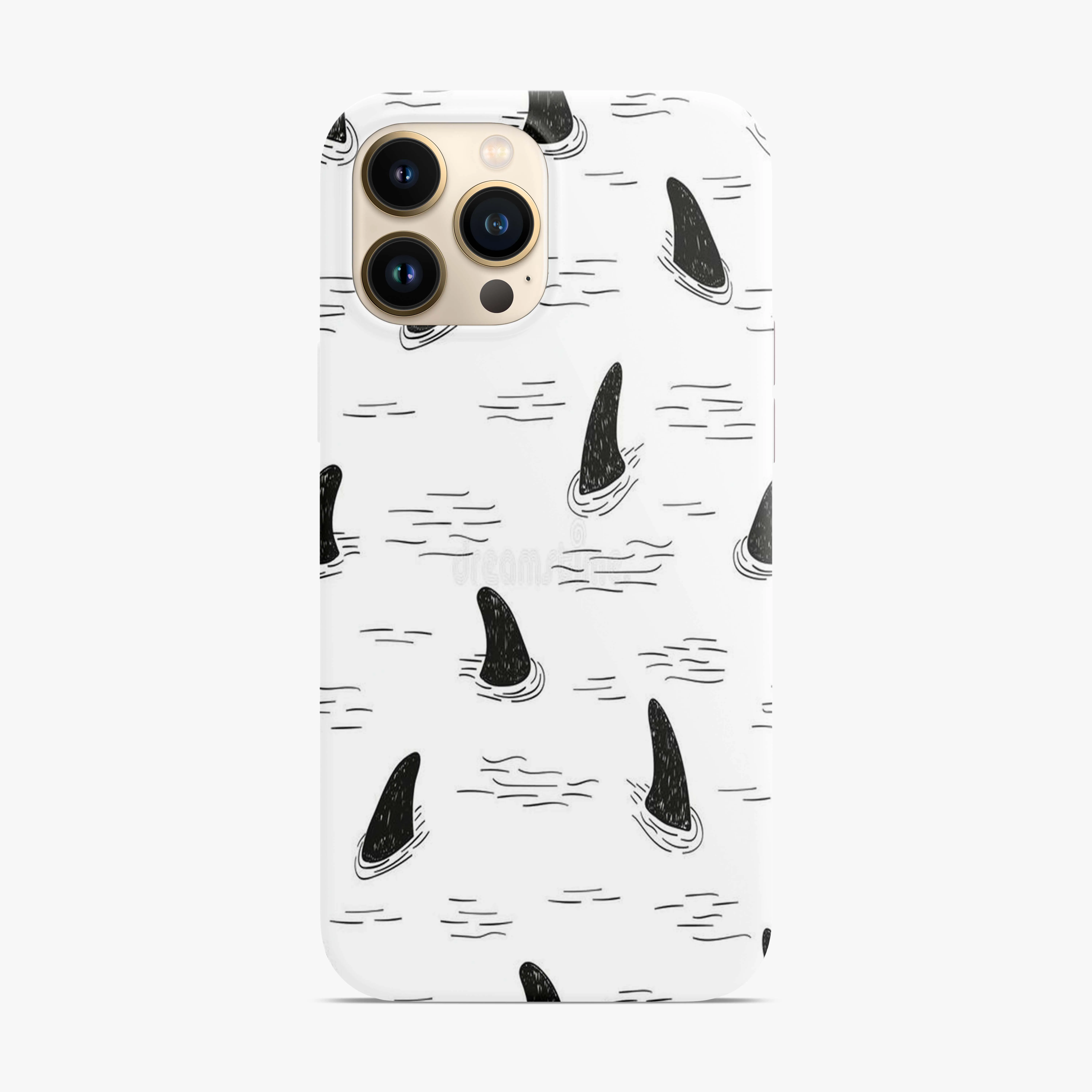 Черный бесшовный чехол с изображением акулы и плавника для iPhone 5 5S 6 6S 7 8 Plus 11 12 13 Pro