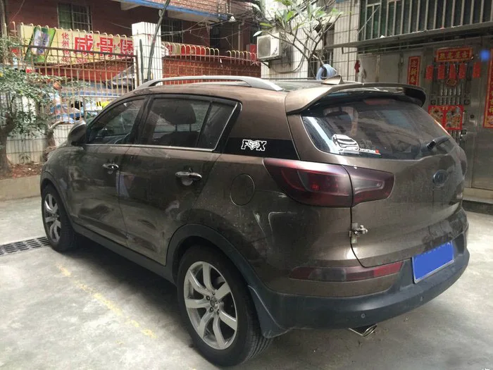 Для Kia Sportage спойлер 2011 2017 хэтчбек ABS Материал заднее крыло автомобиля праймер цвет