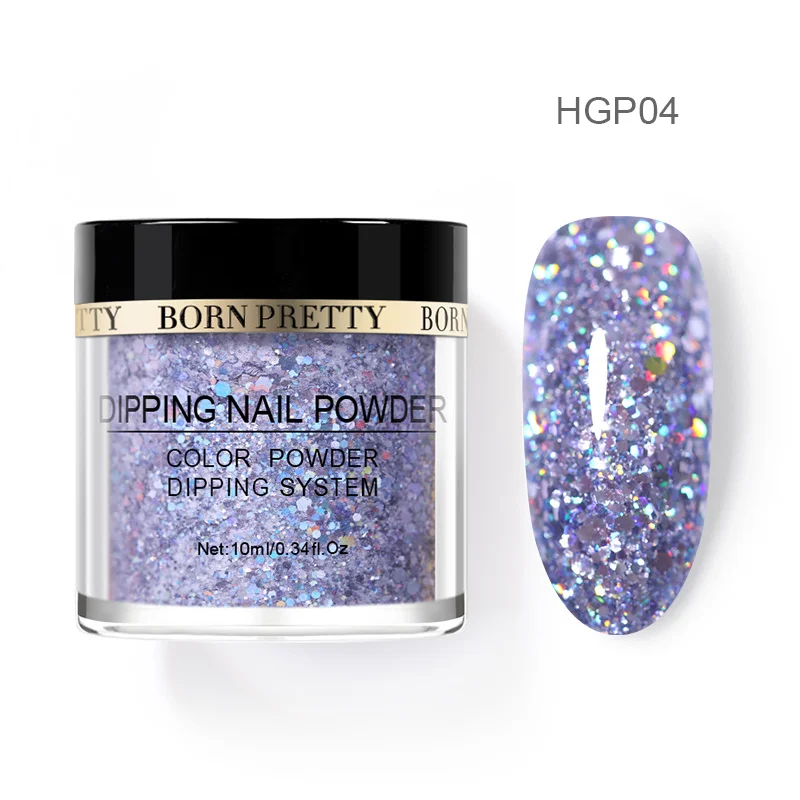 BP-HGP04 Born pretty, голографическая погружение порошки для ногтей градиент окунания блеск украшения длительным, чем УФ гель натуральный сухой без лампы лечения - Цвет: BP-HGP04