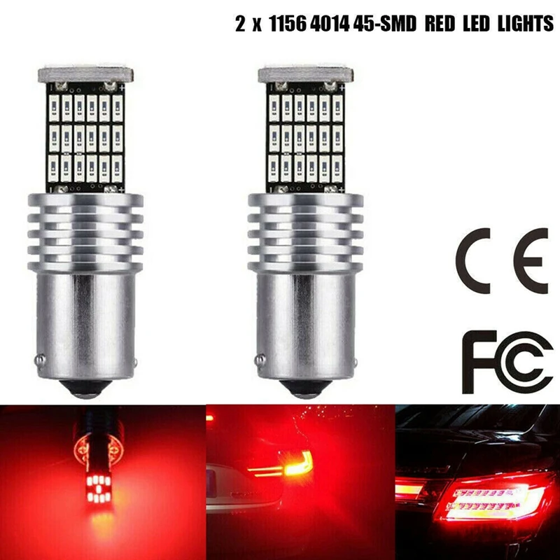 Новый-2x1156 красный 7506 P21W светодиодный ные Лампы BA15S фонари заднего хода сигналов