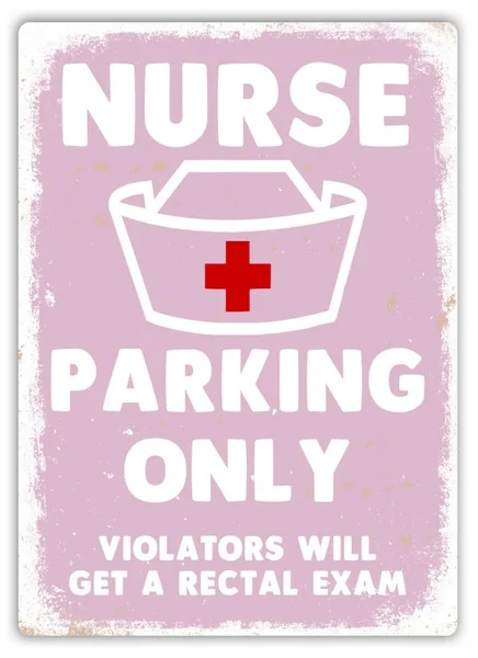

Nurse Parking Only Retro tin sign nostalgic ornament metal poster garage art deco bar cafe shop