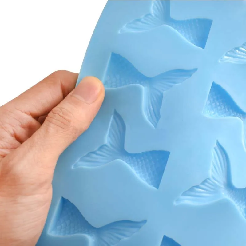 16 полостей силиконовая форма для помадки хвоста русалки желе печенья Форма