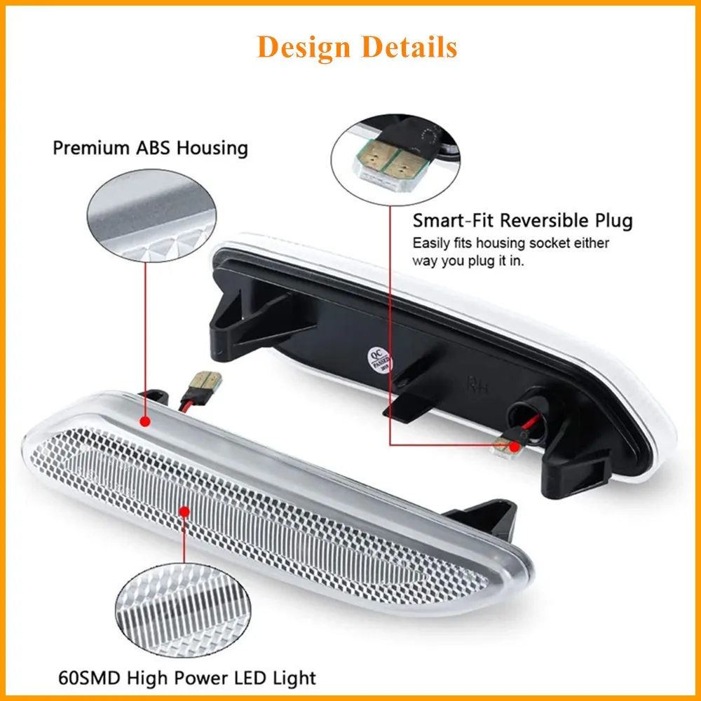 BeCar 2 предмета сигнала поворота светильник Динамический светодиодный боковой