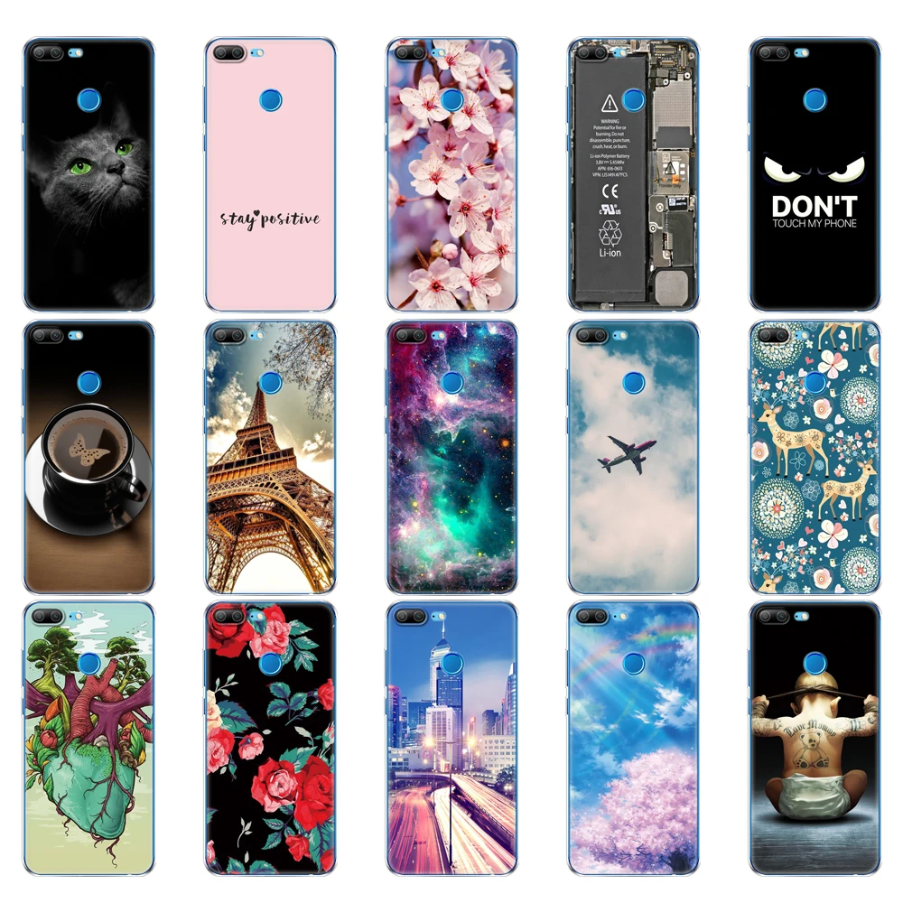 Силиконовый чехол для honor 9 lite мягкая задняя крышка из ТПУ телефона huawei