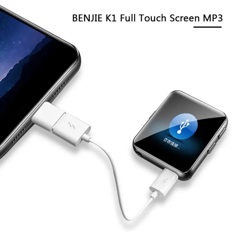 BENJIE K1 MP3 музыкальный плеер Bluetooth мини клип 1,5 дюймов сенсорный экран HiFi FM радио громкоговоритель MP3 музыкальный плеер для бега