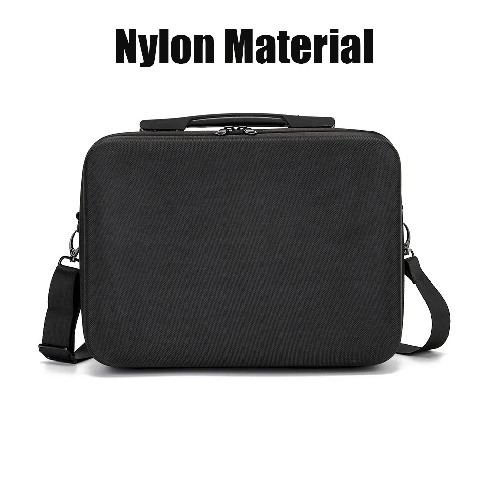 Nylon Material Портативный Дорожный Чехол для переноски для DJI FPV системы воздушного блока FPV очки комбинированный PU Чехол сумка с плечевым ремнем водонепроницаемая сумка - Цвет: Nylon Material