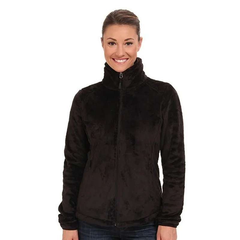 

Women Jacket Autumn Winter Fashion Solid Fleece Jacket Super Soft Double-sided Long Sleeve Fleece Coat Zipper Outerwear Cardigan