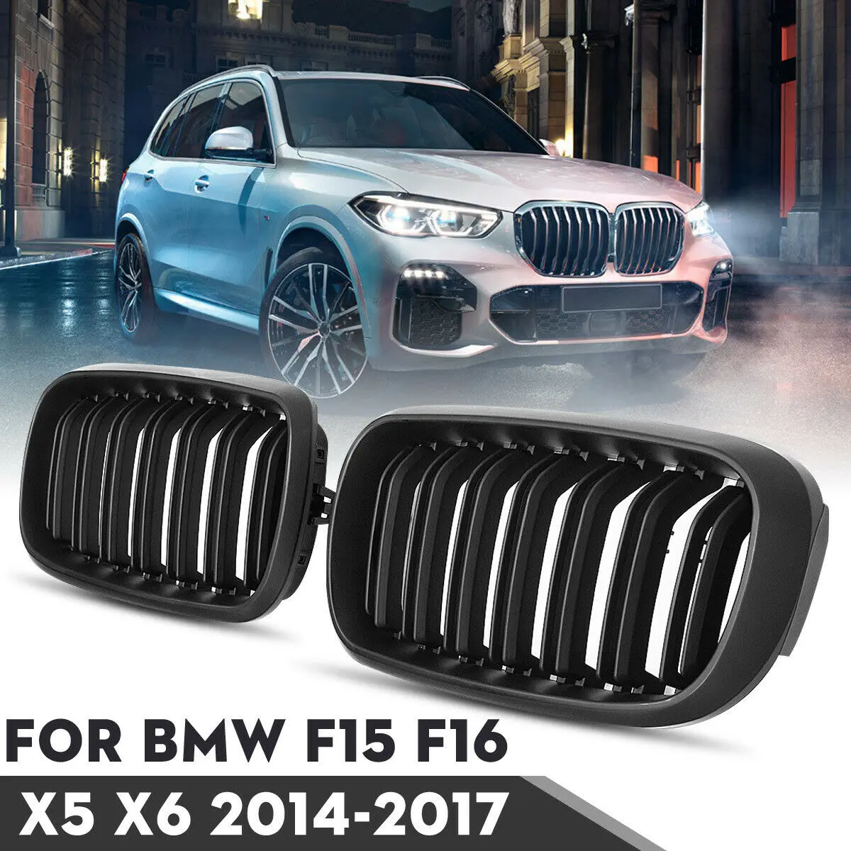 Для BMW Old X5 E70 2007 2013 автомобильный Стайлинг глянцевый черный двойной планка