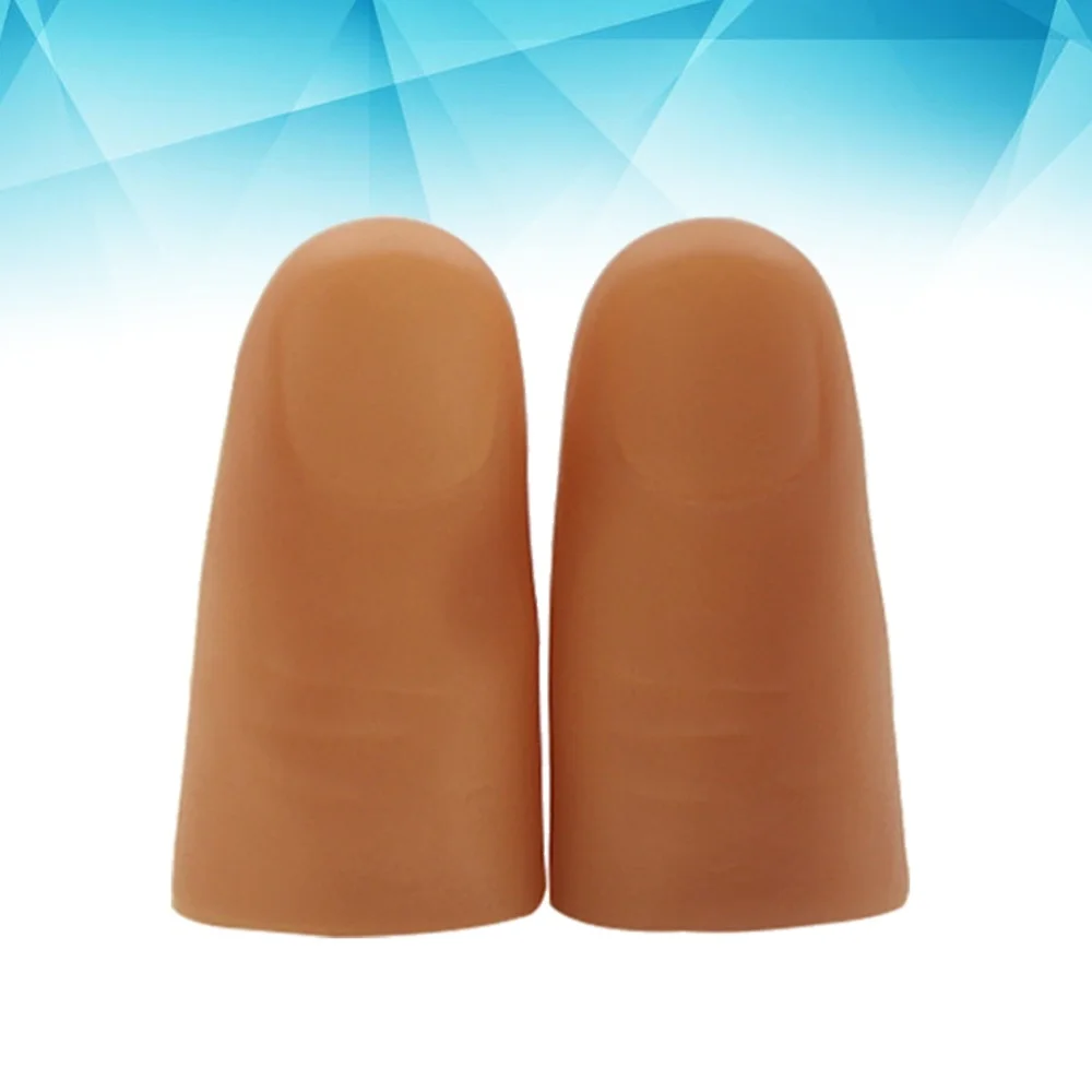 

2 Pairs of Light Thumbs Fingers Trick Close Light Party Props (Red)