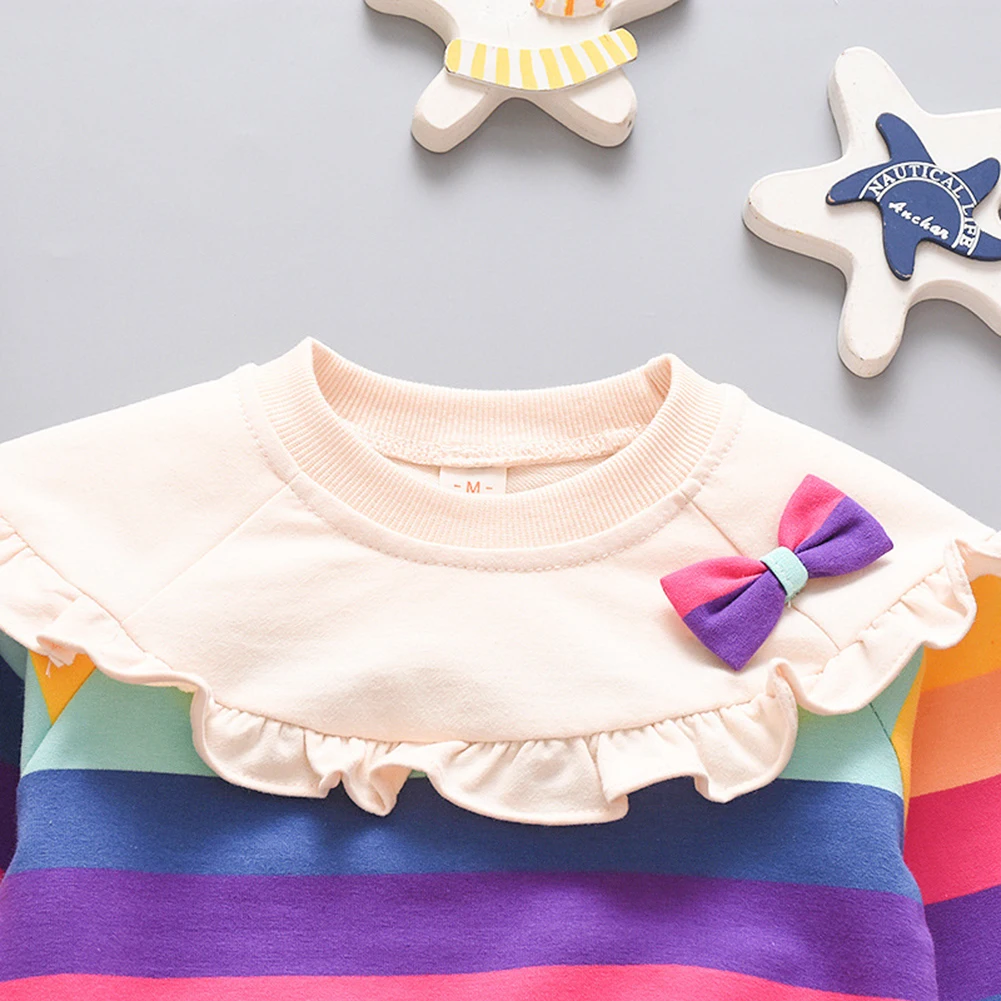 Детская толстовка модная детская одежда для маленьких девочек Разноцветные