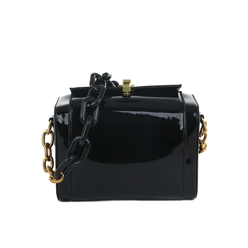

Women Bag 2021 Chain Leather Luxury Handbag Female Bags Design Mini Satchel Box Design Women Luxury Crossbody Shoulder Bag