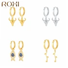 ROXI животное Телец головасерьги-рыбки для женщин, ювелирное изделие для ушей, пирсинг кольцо серьги Висячие серебряные украшения, Серьги Pendientes плата 925