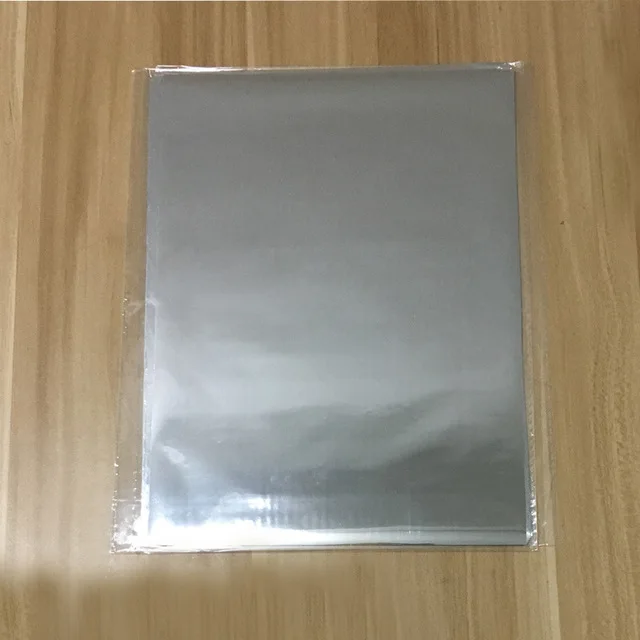 Silver 50 шт. золотой черный красный горячего тиснения фольги бумажный ламинатор ламинирование передача на элегантность лазерный принтер крафт бумага 20x29 см А4 - Color: Silver