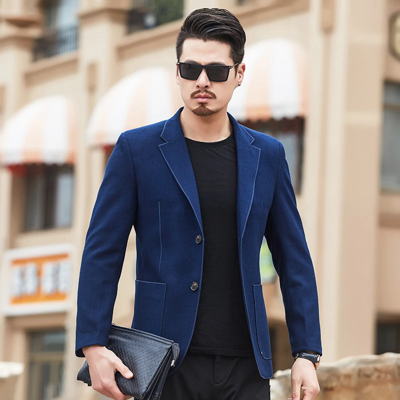 Новый деловой Повседневный блейзер для мужчин новинка весны и осени модный