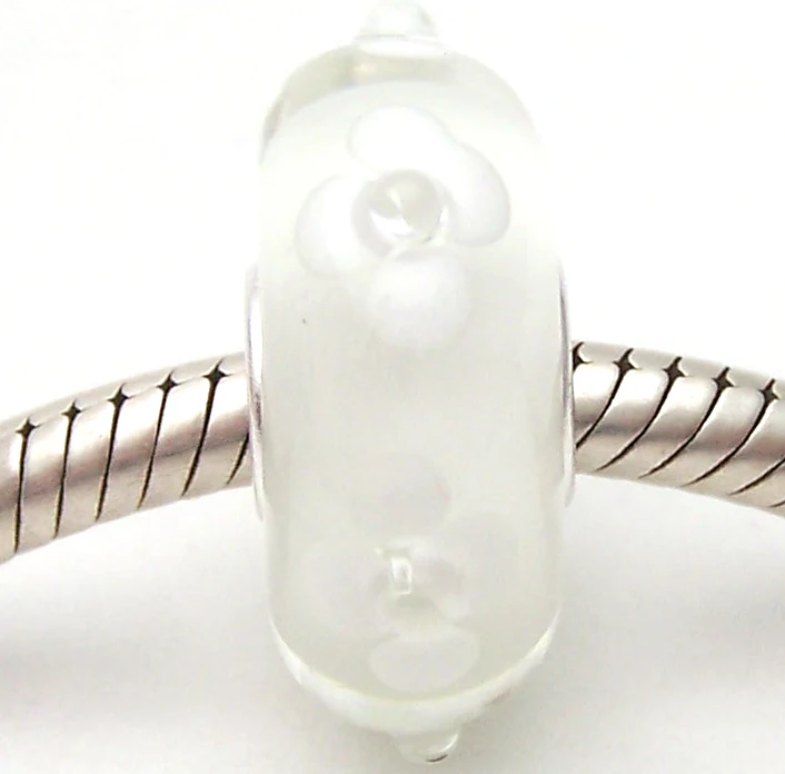 

JG1816 100% S925 Sterling Silver Beads Murano Glass beads Fit European Charms Bracelet charms diy jewelry Lampwork GlassBeads