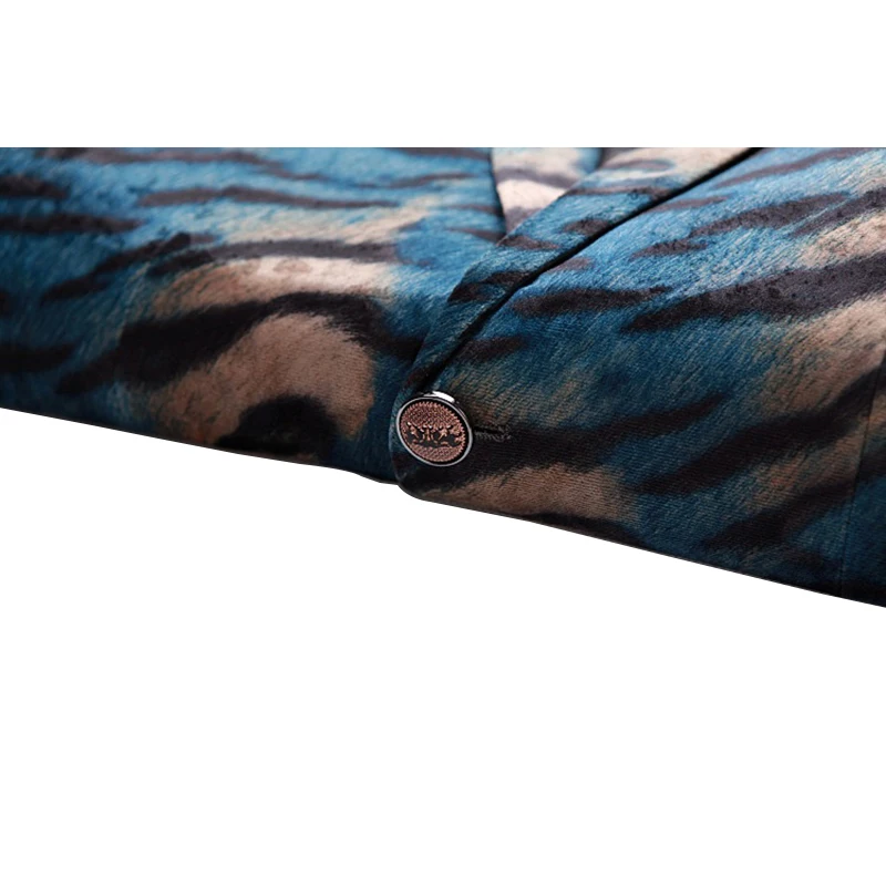 Мужской Блейзер Shenrun в западном стиле с леопардовым принтом высококачественный