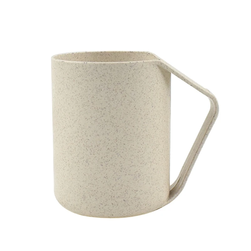 

Set of 1 4 Colors Eco-friendly Healthy Wheat Straw Biodegradable Plastic Cup Mug for Kitchen Water Coffee Milk Juice Tea.