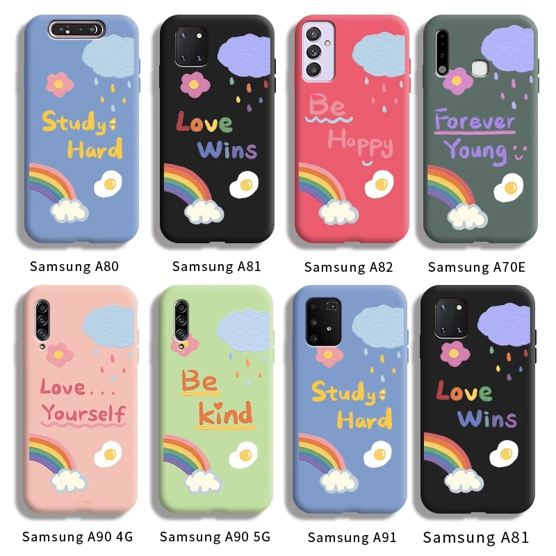 

For Samsung galaxy A80 A81 A82 Quantum 2A70E Samsung A90 4G Samsung A90 5G A91 Casing with shockproof soft thin Back Cover case