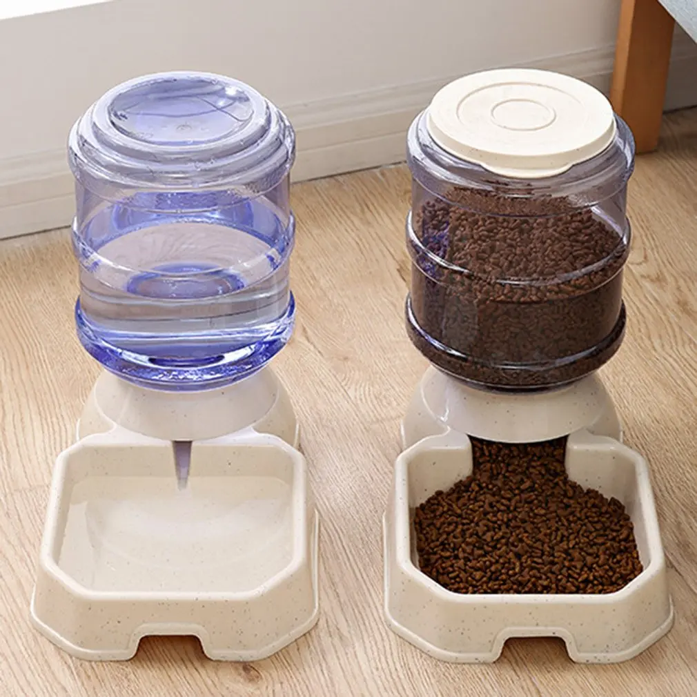 

3.8L Gravity Pet Water Dispenser Cat Automatic Feeder Plastic Dog Water Bottle Food Dispenser Pet Feeding Bowl For Cat Dog