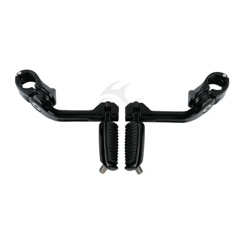 

Footrests W/ Wear Peg Footpegs+32mm Long Angled Mount For Harley Touring Dyna