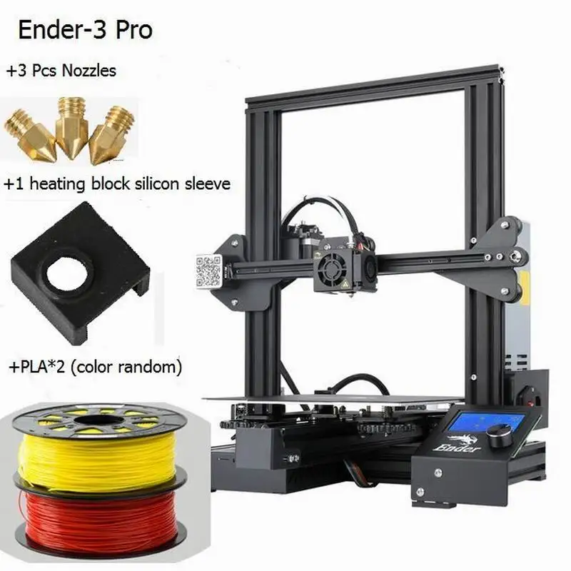 Creality экономичный DIY 3d принтер Ender-3/3Pro/3X с соплом/PLA/силиконовые наборы V-Slot Prusa I3