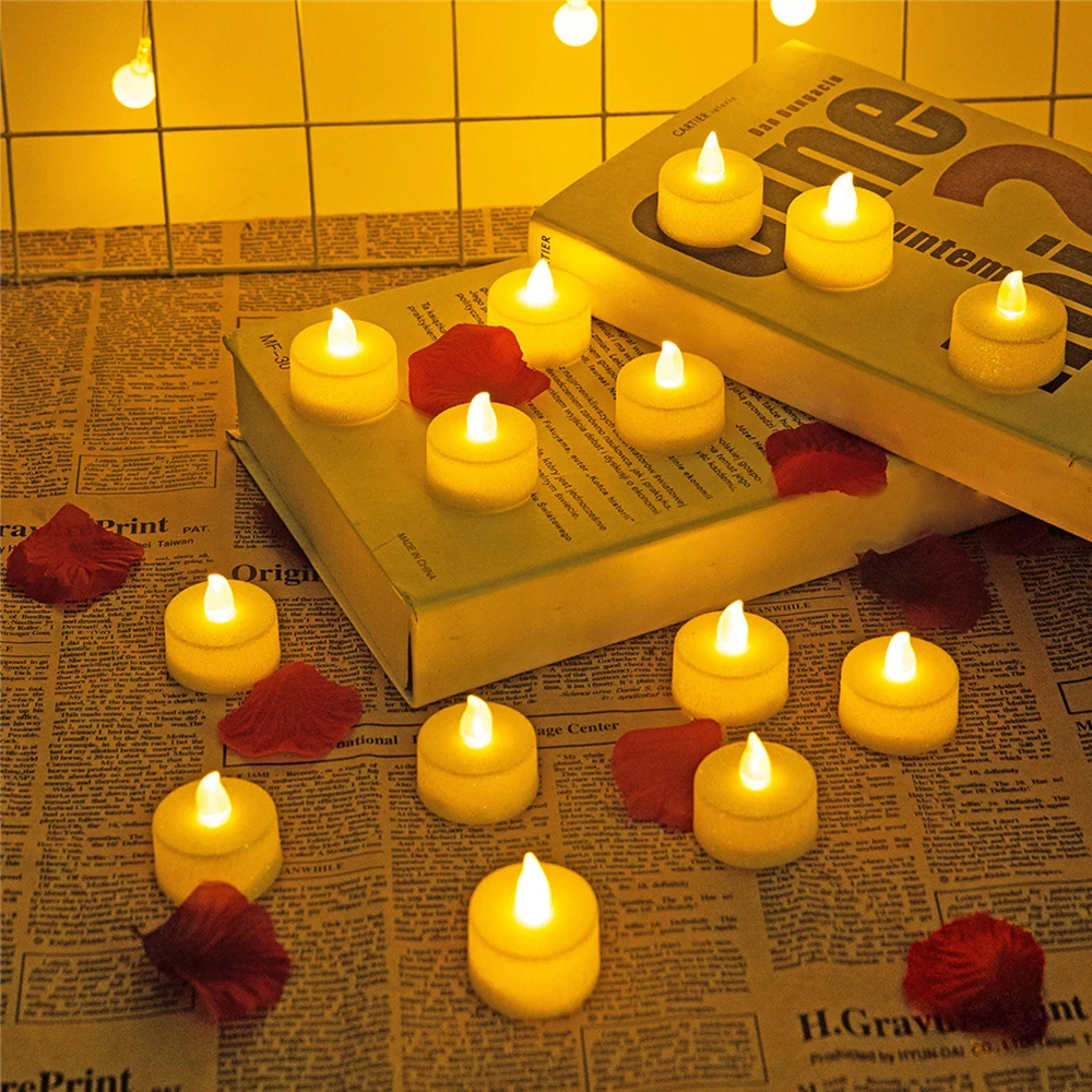 6 шт. перезаряжаемая светодиодная беспламенная статическая подсвечник