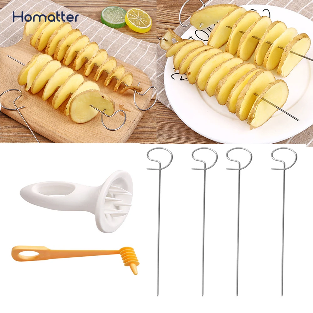 Homatter Картофельная спиральная DIY строка поворот картофельных чипсов башня Slicer