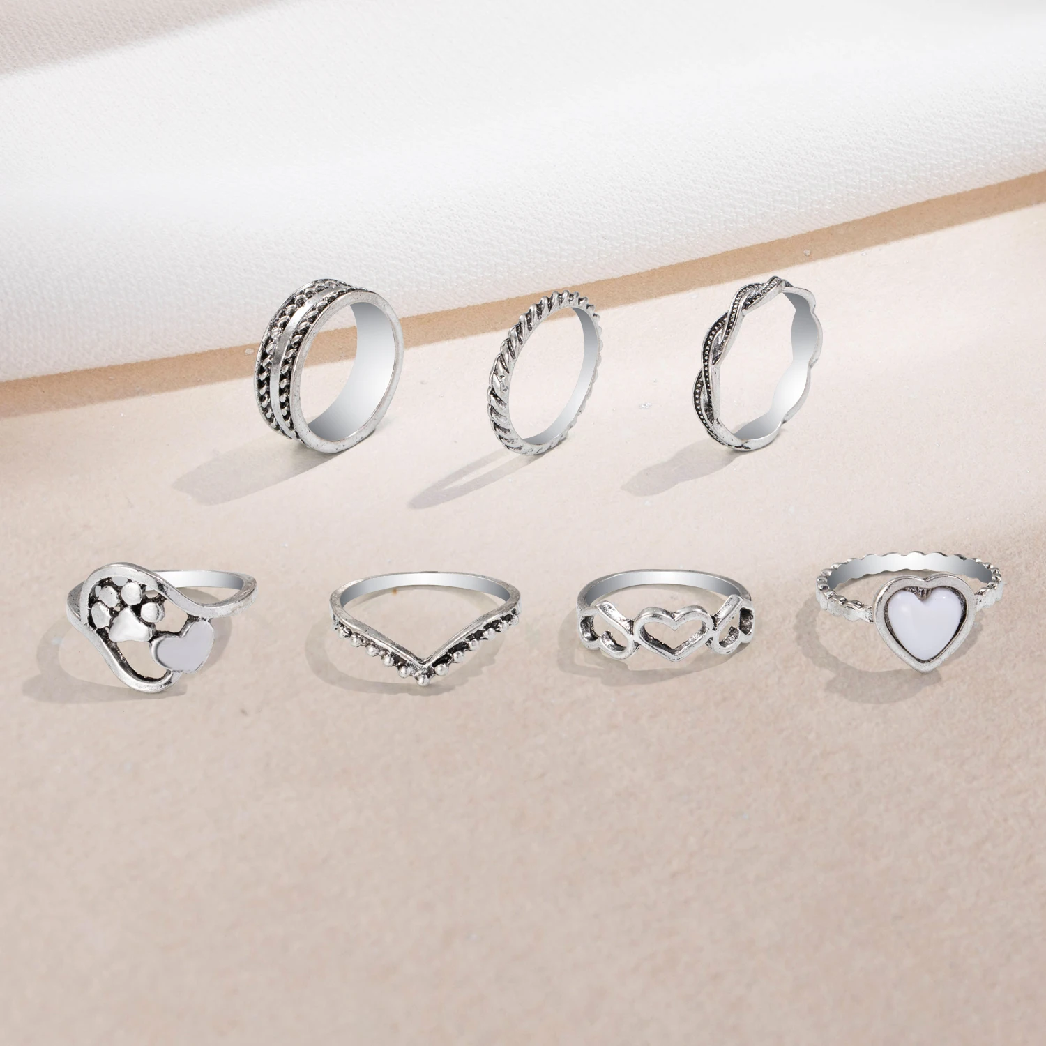 Женское кольцо в стиле панк/готика 7 шт. | Украшения и аксессуары