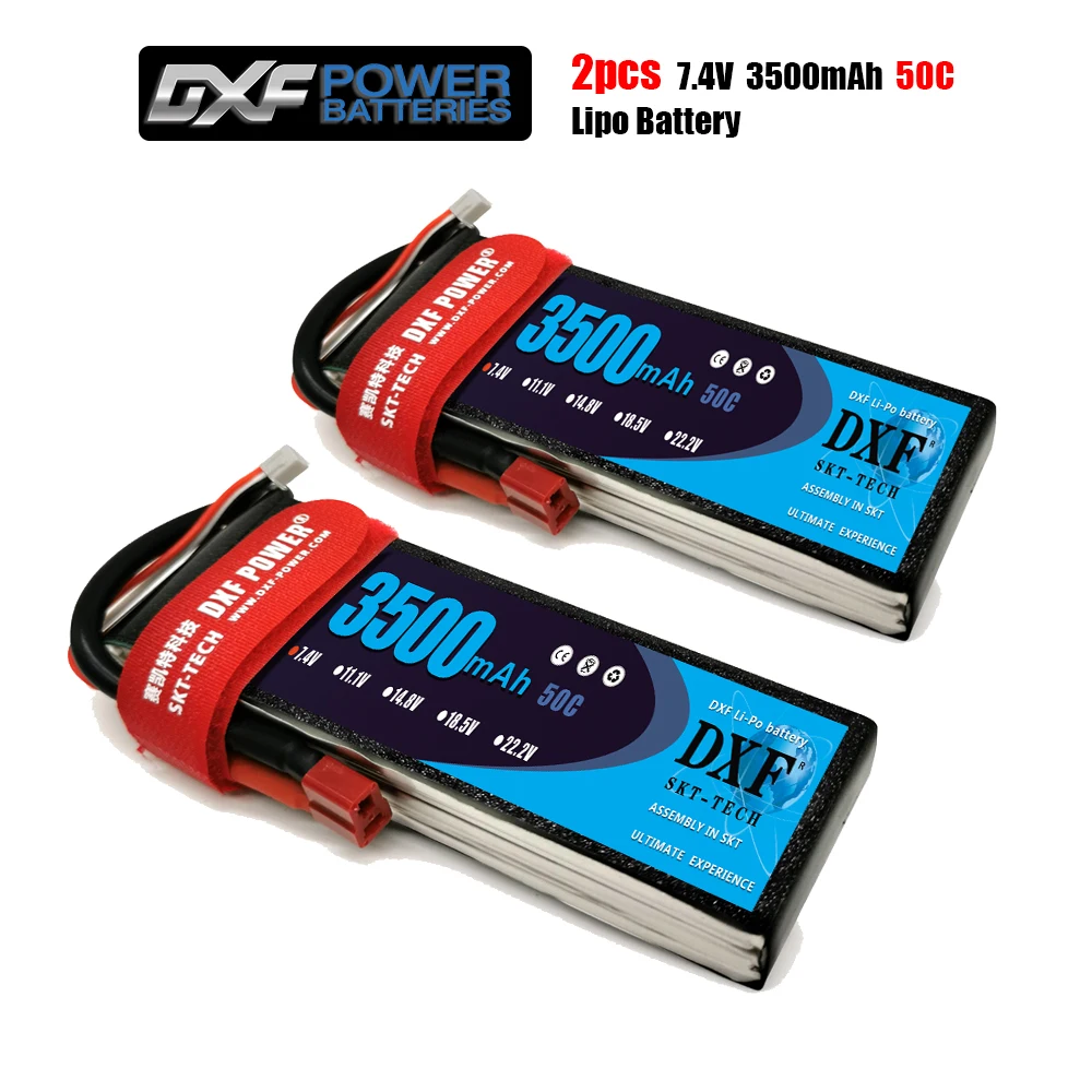DXF 3500mAh 7 4 V 50C 100C Lipo батарея 2S XT60/DEANS/XT90/EC5 для AKKU Дрон FPV грузовик четыре axi вертолет RC