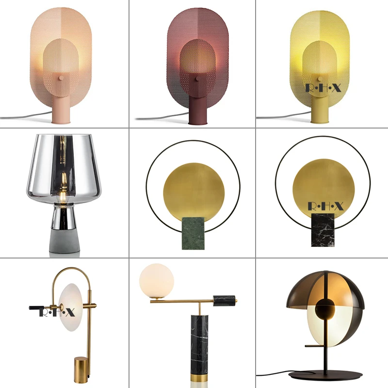 

Настольная лампа «Северная Европа», оригинальный дизайнерский пост-модерн, индивидуальная, для гостиной, спальни, прикроватная, Мраморная ...